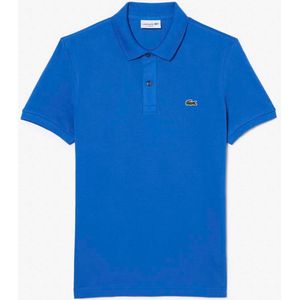 Heren Lacoste Slim Fit L.12.12 Piqué Poloshirt in Blauw