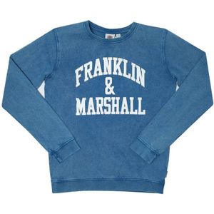 Franklin And Marshall jongensbroekje Vintage Arch Crew Sweat in blauw