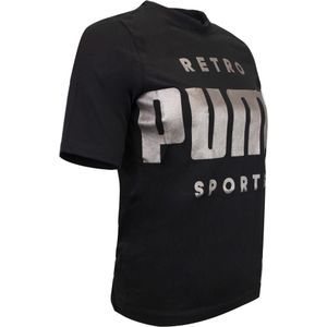 Puma - Top577686 01 - T-shirt - Zwart - Dames Retro Sport Grafisch