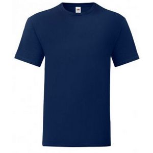 Fruit of the Loom Iconisch T-shirt voor heren (set van 5) (Marine)