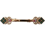 Dolce & Gabbana Heren Groene Smaragd Gouden Kleur Kraagspeld Stropdas Broche