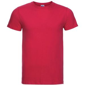 Russell Heren Slank T-Shirt Met Korte Mouwen (Klassiek Rood) - Maat 2XL