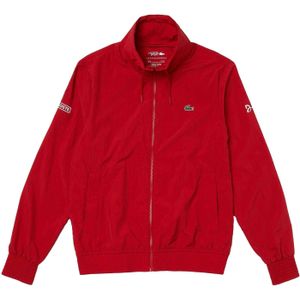 Lacoste Heren Sport X Novak Djokovic Lichtgewicht Full Zip Jas (Rood)