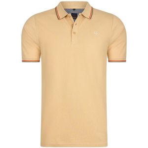 Mario Russo Polo SS Tipped Polo Edward Beige