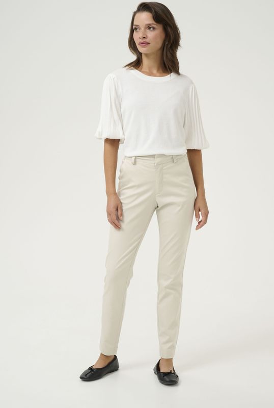 Kaffe, Dames, Broeken, Beige, Maat: XS Leer,