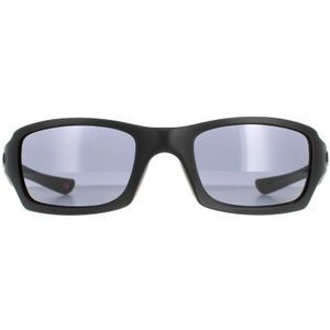 Oakley Wrap Heren Matte Zwart Flag Grijs Fives Vierkantd Si | Sunglasses