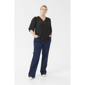 Blouse met lange mouwen Regular fit Black