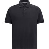 Saint Laurent - Polo Shirt - Zwart - Katoen - Geborduurd Logo