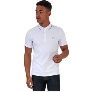 Armani Exchange Poloshirt Met Opvallende Contrasterende Boord, Wit - Maat M