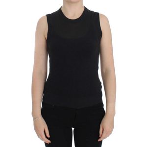Dolce & Gabbana Dames Zwarte Mouwloze Crewneck Vest Trui - Maat XL