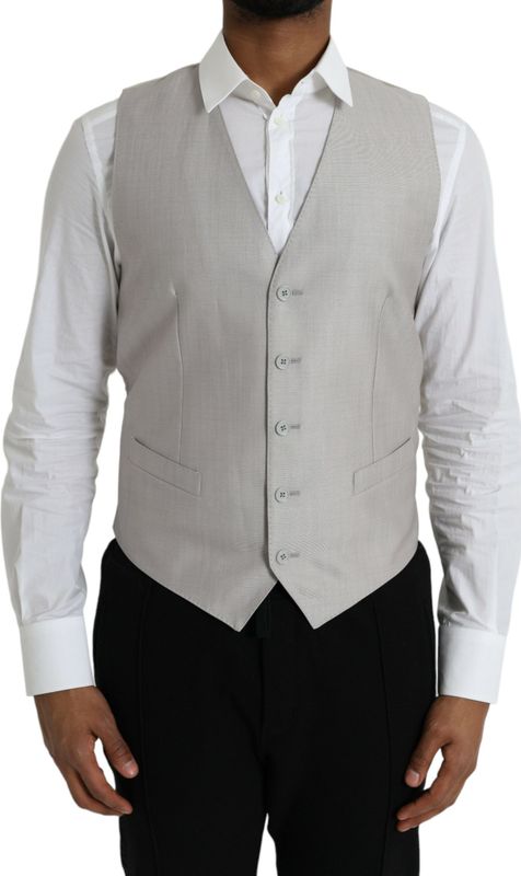 Dolce & Gabbana, Heren, Pakken, Grijs, Maat: XL Poliester,