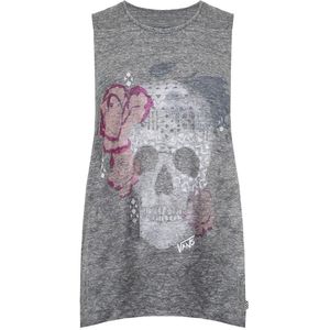 Vans - Off The Wall Sketchy Skull - Grijze Top - Korte Mouw