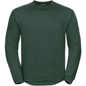 Russell Werkkleding Heren Bemanning Hals Set In Sweatshirt Top (Fles Groen) - Maat XL