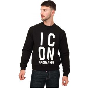 Men's DSquared2 Icon Print Splatter Sweater in Black