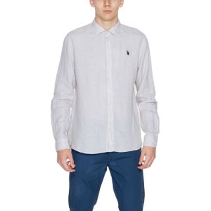 U.S. Polo Assn. - Linnen Overhemd - Grijs - Lange Mouwen
