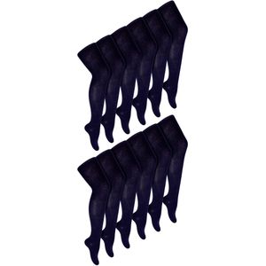 12 paar ondoorzichtige schooluniformpanty's voor meisjes - Marine