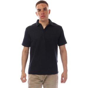 Luke 1977 Heren El Rama Gebreid Poloshirt (Marine)