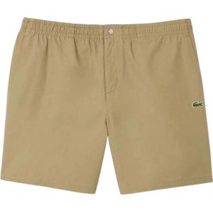 Lacoste Heren Poplin Relaxed Fit Korte Broek (Beige)