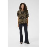 Blouse met korte mouwen Relaxed fit Blac