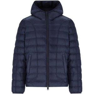 Diesel Effen capuchonjas heren (Marineblauw)