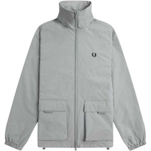 Fred Perry Heren Jas met Opgenaaide Zakken (Grijs)