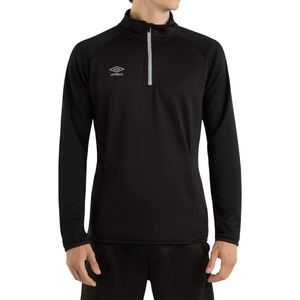 Umbro Heren Sportswear Sweatshirt met Kwart Ritssluiting (Zwart)
