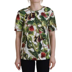 Dolce & Gabbana Crew-neck Katoenen Top Blouse Fruit Dames T-shirt