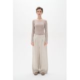 In Wear - Top - Beige - Wol - Ronde Hals - Lange Mouwen