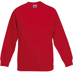 Fruit of the Loom - Kinder Trui - Rood - Met Raglan Mouwen - Pakket van 2