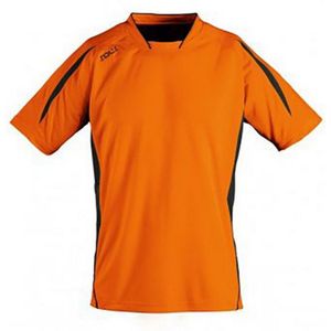 SOLS Kinderen/Kinderen Maracana 2 korte mouwen Voetbal T-Shirt (Oranje/zwart)