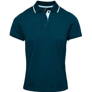 Premier Dames/Dames Coolchecker Contrast Piqué Poloshirt (Marine / Wit)