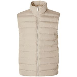 Selected Jas zomer Barry Quilted Gilet Pure Cashmere Beige