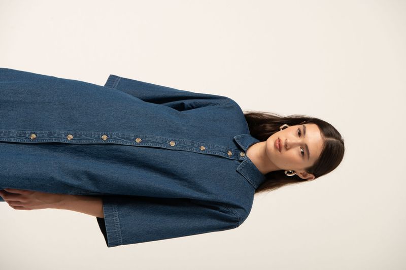 Soaked in Luxury - Denim Overhemdjurk - Blauw