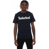Heren Timberland Northwood Wordmark Logo T-shirt in Marineblauw