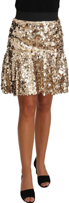 Dolce & Gabbana, Dames, Rokken, Geel, Maat: S Poliester,