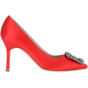 Manolo Blahnik - Hangisi 090 - Satijnen Pumps - Hak 9 cm - Gemaakt in Italië
