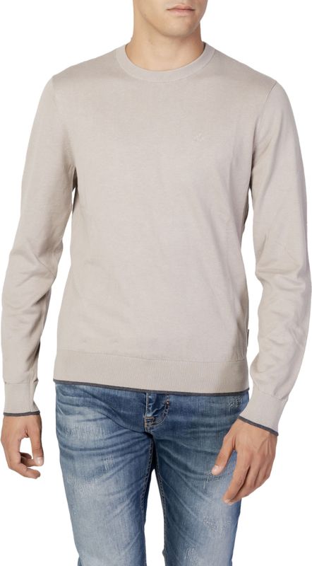 Armani Exchange - Longsleeve - Beige - Katoen/Kasjmier