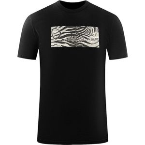 Cavalli Class Zebra Print Box Logo Black T-Shirt - Maat XL