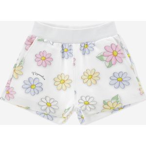 Baby Meisjes Daisy Print Shorts in Wit