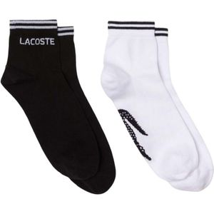 Lacoste Lage sportsokken voor volwassenen (pak van 2) (Zwart, Wit)