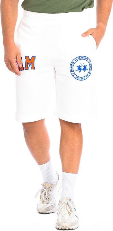 La Martina - Sportieve Shorts - Wit - Katoen - Elastische Tailleband