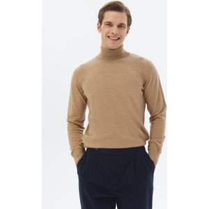 Effen gebreide wolmix gebreide trui