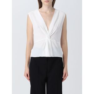 Pinko - Elegante Blouse - Wit - Zijde - Mouwloos