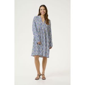 Jurk - Multicolour - Loose Fit - Lange Mouwen - Knie