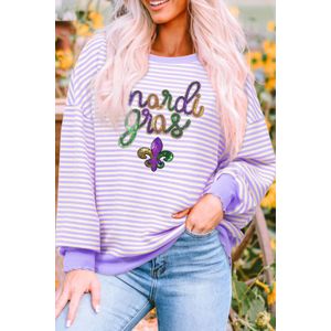 Gestreepte Brei Pulier Sweater