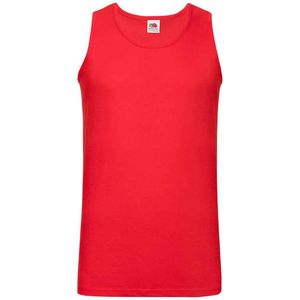 Fruit of the Loom Heren sportvest top (Rood)