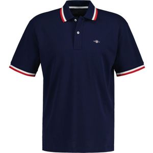 Heren Gant Pique Rugger Polo Shirt in Blauw