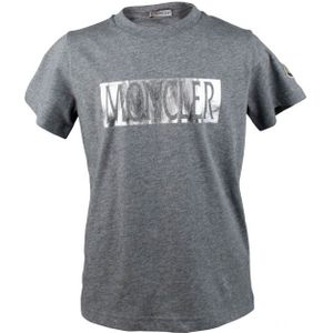 Moncler - T-shirt - Grijs - Katoen - Korte Mouwen