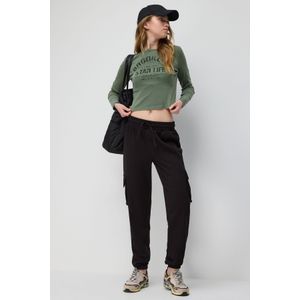 Zwarte Cargo Jogger Sweatpants