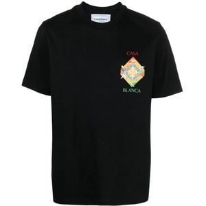 Casablanca Les Elements T-shirt van biologisch katoen zwart